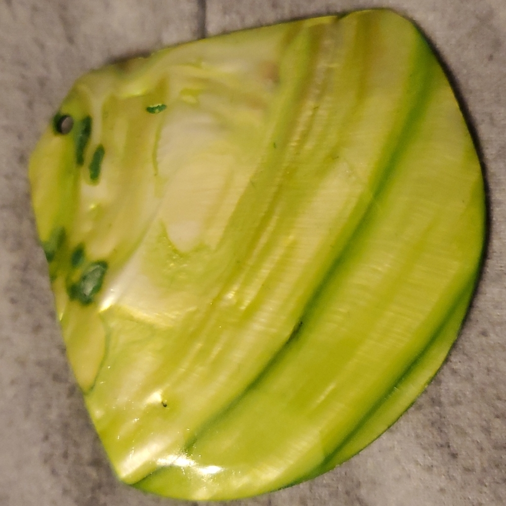Green shell statement pendant